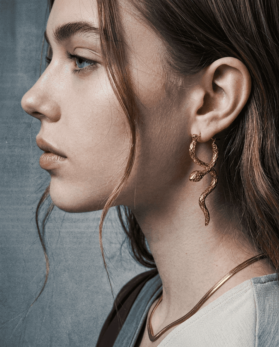 Vintage Wrap Around Serpent Earrings