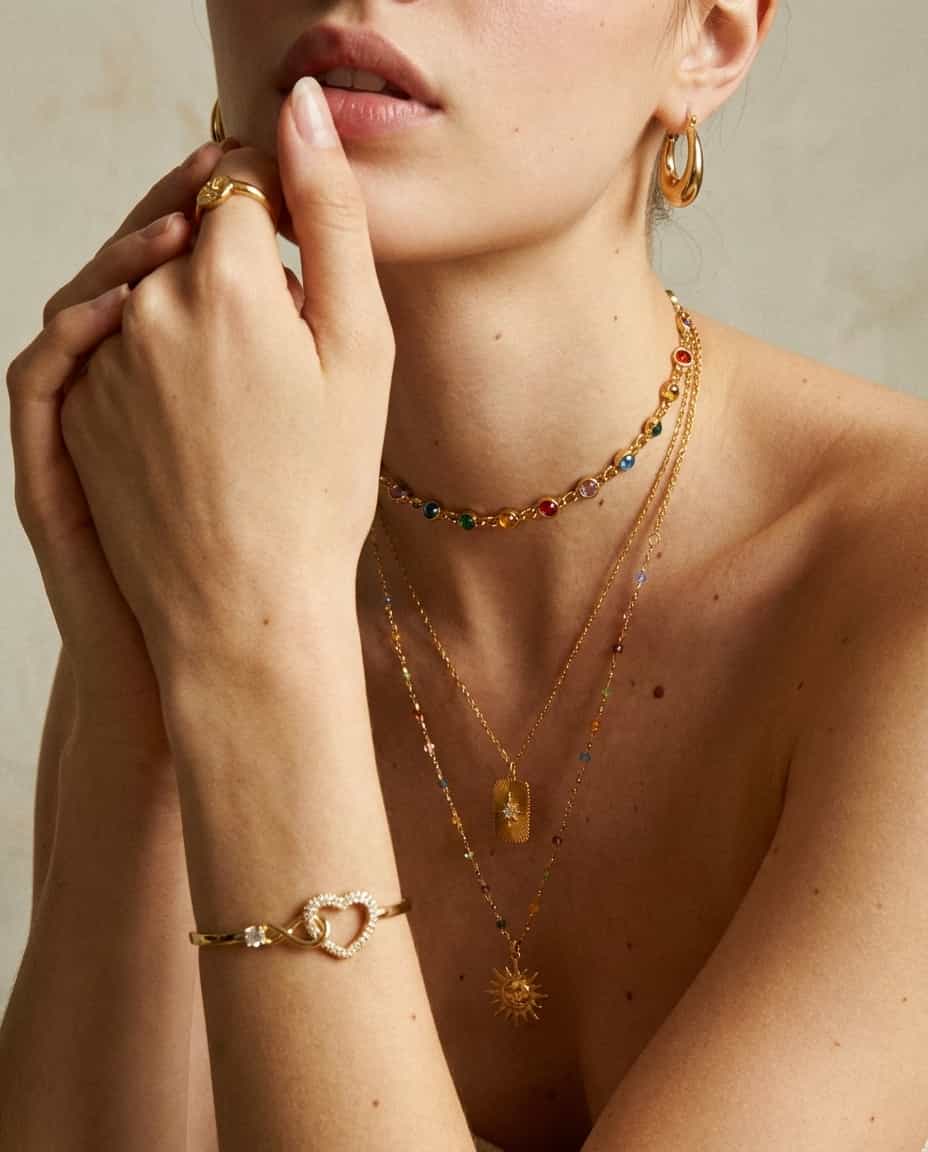 Minimalist Hollow Heart Zircon Bracelet