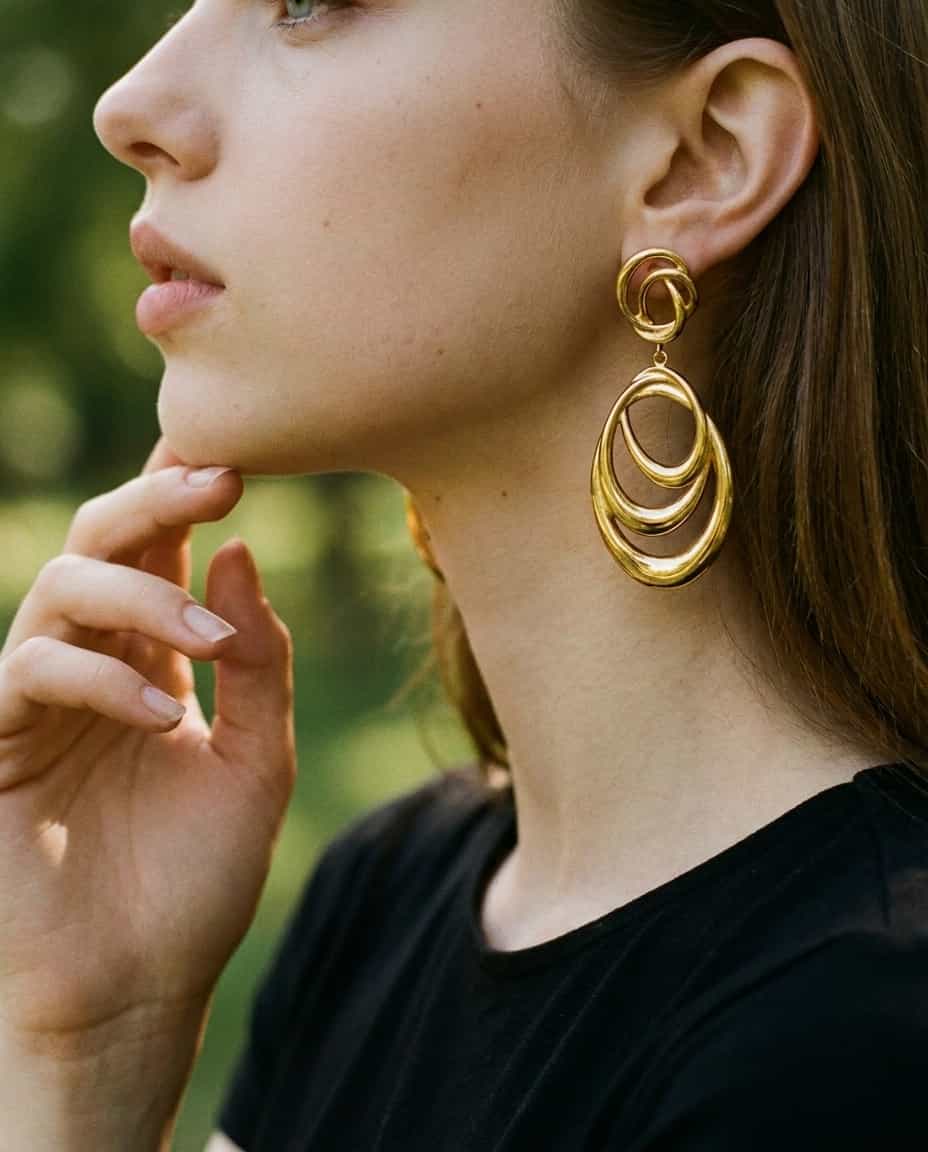 Minimalist Irregular Twisted Hoop Earrings