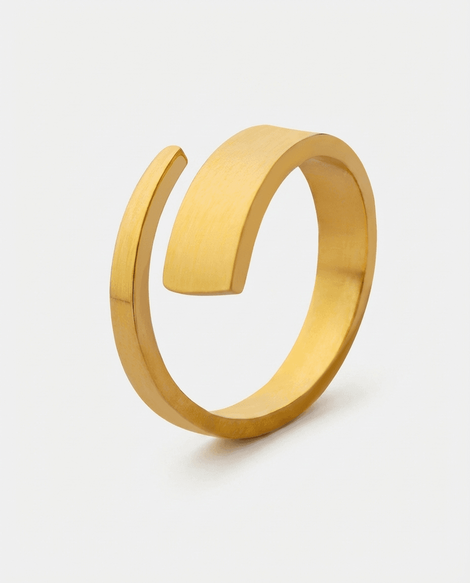 Minimalist Twisted Band Ring - Image 1