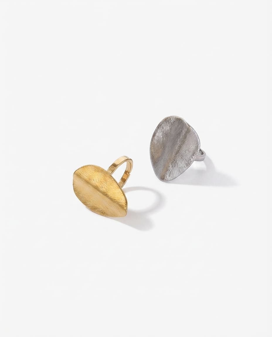 Vintage Matte Brushed Irregular Ring - Image 1