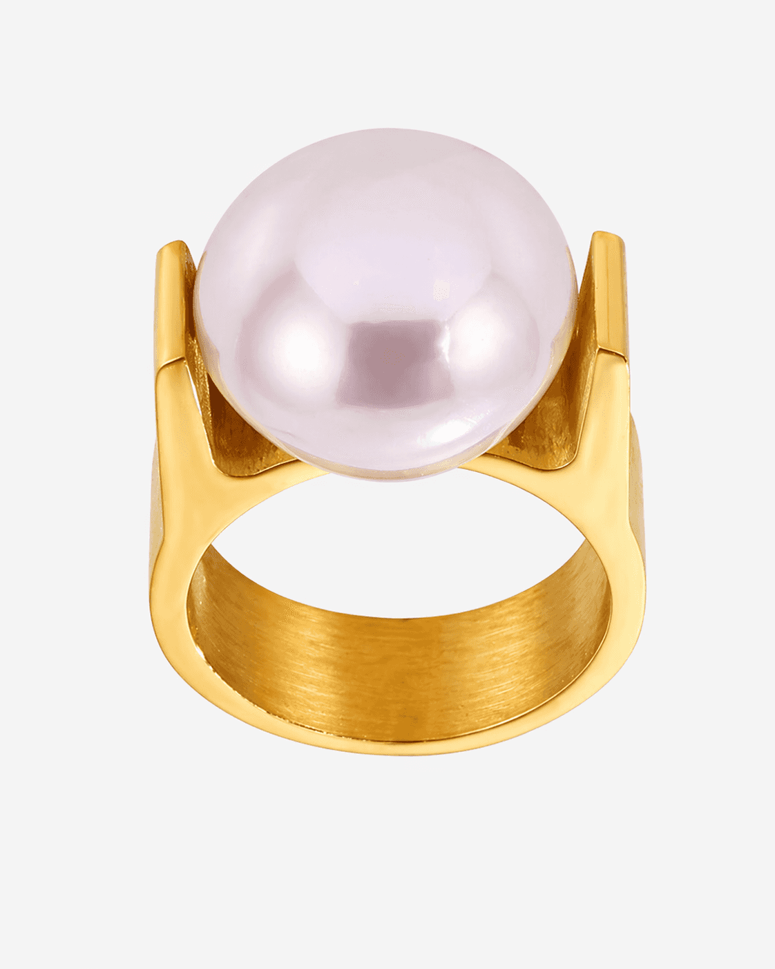 Elegant Oversized Pearl Ring